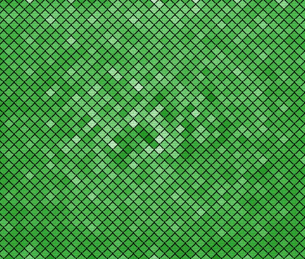 色彩艳丽的绿色背景正方形中的几何图形三角形 — 图库照片