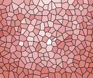 Parlak kırmızı arkaplan içinde soyut geometrik üçgenler, resimleme