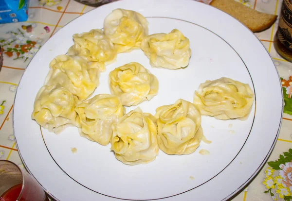 Dumplings Platta — Stockfoto