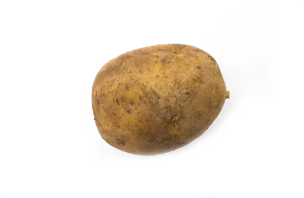 Один Молодой Картофель Изолированы Белом Фоне — стоковое фото