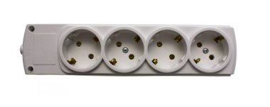 Uzatma güç şeridini beyaza izole et