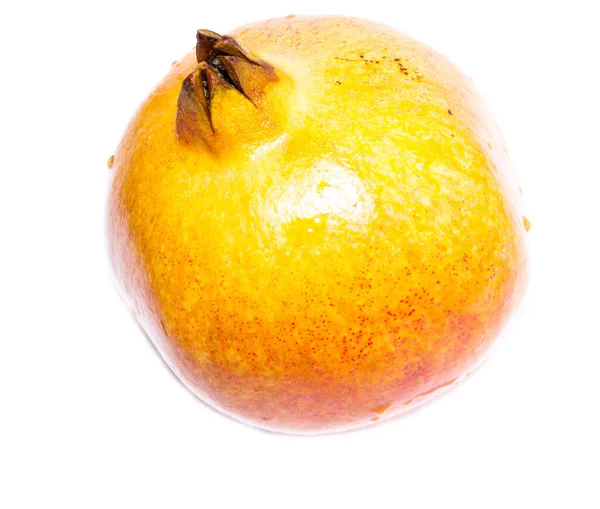 Ένα Φρούτο Ροδιού Λευκό Φόντο — Φωτογραφία Αρχείου
