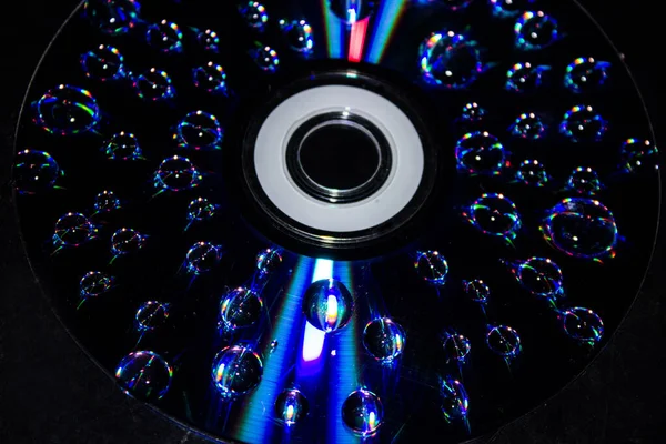 Gotas Disco Computador — Fotografia de Stock