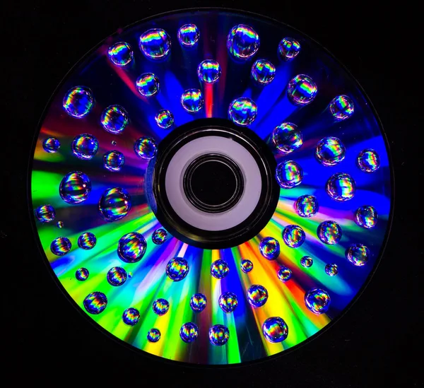 Gotas Disco Computadora — Foto de Stock