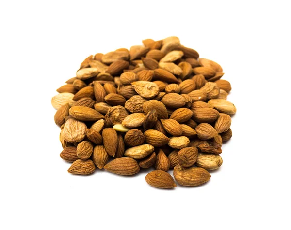 Almond Nuts White Background Close — Stock Photo, Image