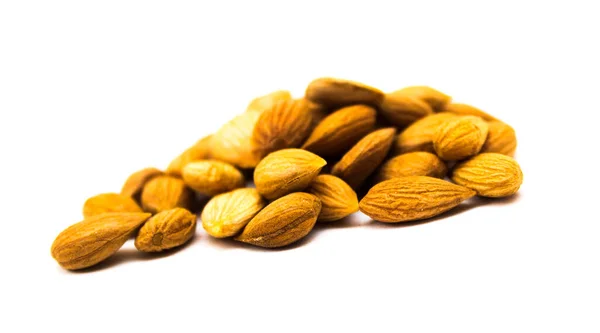 Almond Nuts White Background Close — Stock Photo, Image