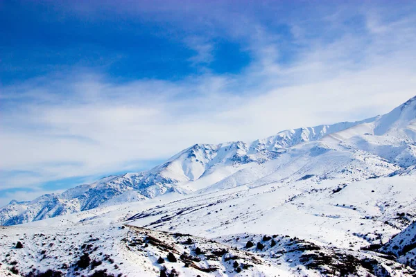 Snöiga Berg Naturen Bakgrund — Stockfoto