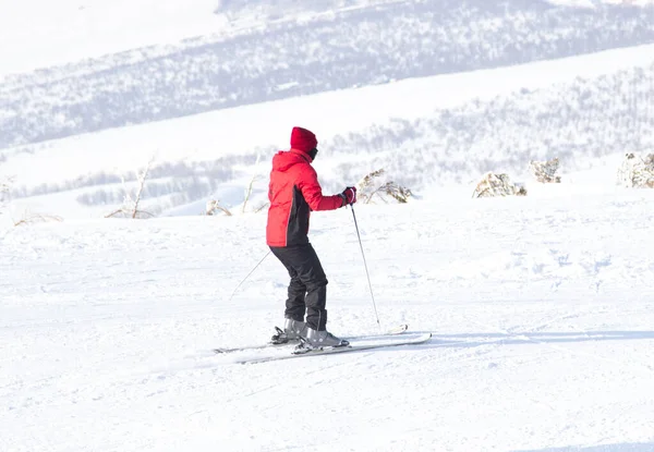 Rit Vanaf Berg Ski Sportevenementen Skiën — Stockfoto