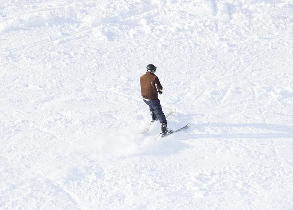 Rit Vanaf Berg Ski Sportevenementen Skiën — Stockfoto