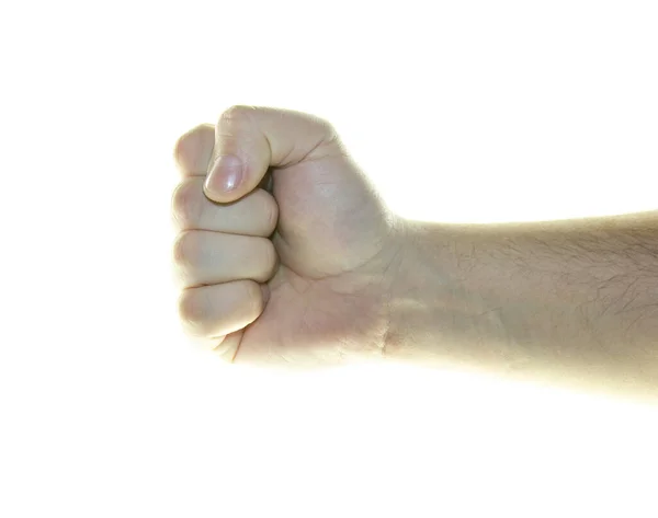 Ręka Pokazuje Kciuk Izolowany Białym Tle — Zdjęcie stockowe