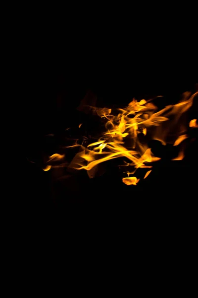 Fire Flames Sparks Black Background — Stock Photo, Image