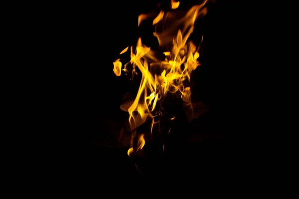 Fire Flames Sparks Black Background — Stock Photo, Image