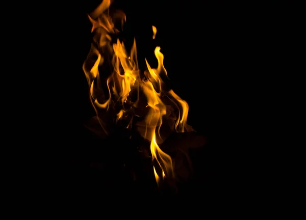 Fire Flames Sparks Black Background — Stock Photo, Image