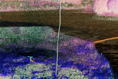 Soyut renklerde çeşme  