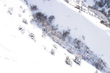 Vadi uçaktan bulanık görünüyor.