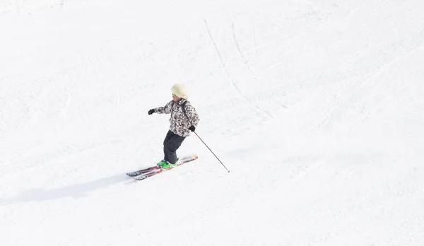 Ride Mountain Skis Sporting Events Skiing — Stock Photo, Image