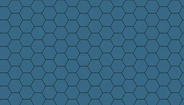 Mörkblå Hexagonal Bakgrund — Stockfoto