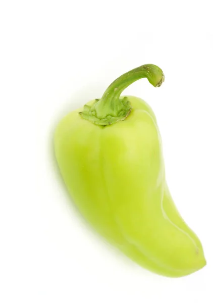 Pimiento Verde Aislado Sobre Fondo Blanco —  Fotos de Stock