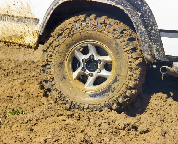 Rueda Jeep Barro — Foto de Stock