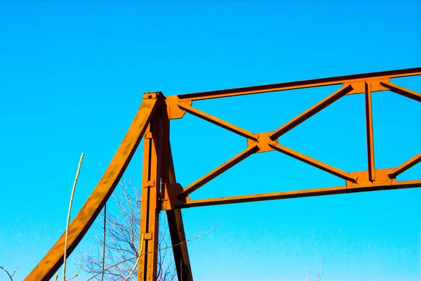Iron Bridge Blue Sky — Stock Photo, Image