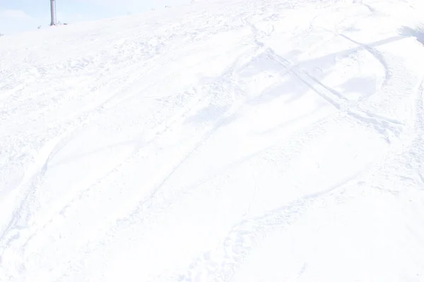 Estrada Nevada Para Esquiadores Inverno — Fotografia de Stock