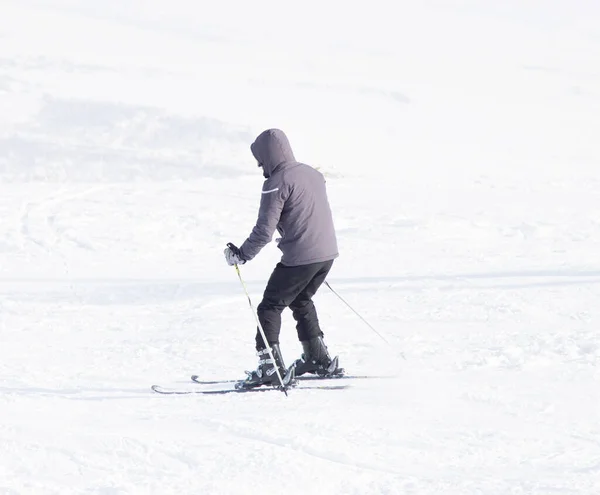 スキー スポーツイベントスキーの山からのライド — ストック写真