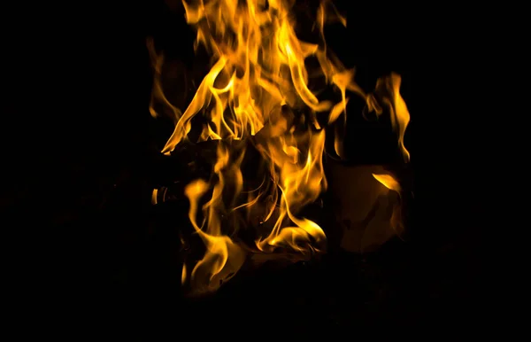 Fire Flames Sparks Black Background — Stock Photo, Image