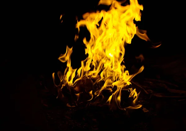 Fire Flames Sparks Black Background — Stock Photo, Image