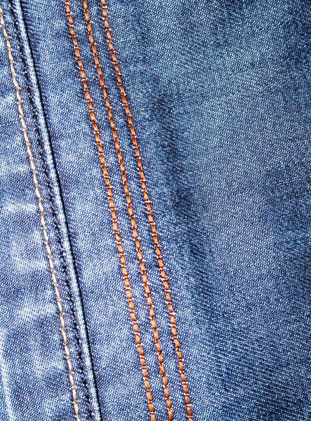 古いジーンズのブルーデニムの質感背景 — ストック写真