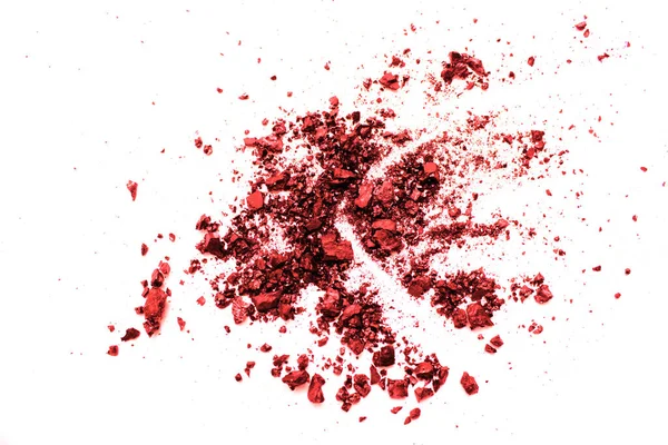 Abstraktní Červený Prášek Postříkaný Bílém Pozadí — Stock fotografie