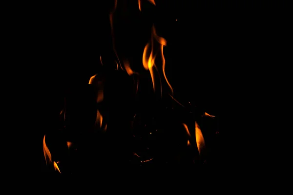 Fire Flames Sparks Black Background — Stock Photo, Image