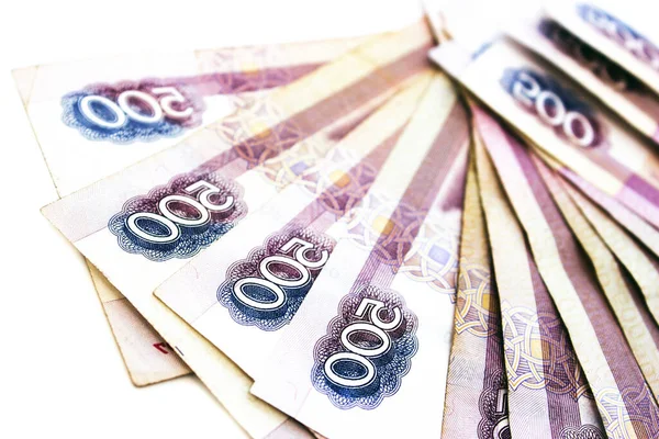 500 Rublos Russos Poucas Notas — Fotografia de Stock