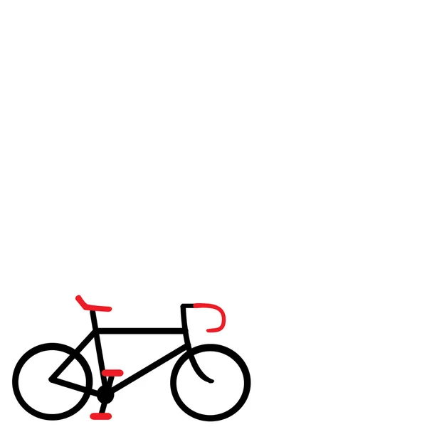 Fahrrad auf weiß — Stockvektor