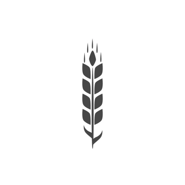 Minimalistisk Veterikon Enkelt Korn Svett Ris Logotyp Vektor Illustration Vete — Stock vektor
