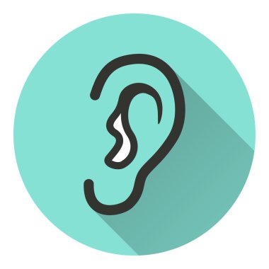 Kulak - vektör simgesi.