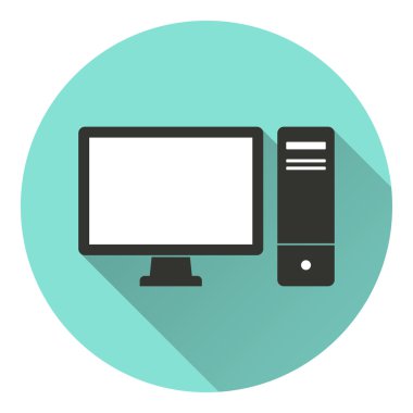 Bilgisayar - vektör simgesi.