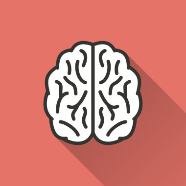Beyin - vektör simgesi.