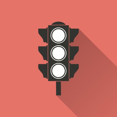 Trafik ışığı - vektör simgesi.