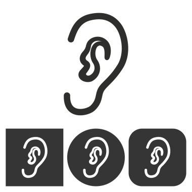 Kulak - vektör simgesi.