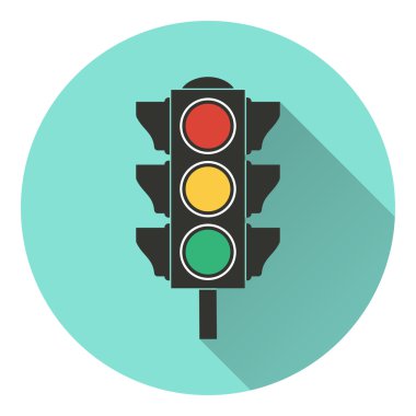 Trafik ışığı - vektör simgesi.
