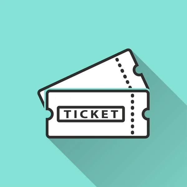 Ticket - vector pictogram. — Stockvector