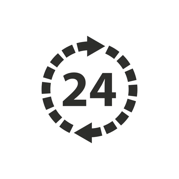 24-uurs service - vector pictogram. — Stockvector
