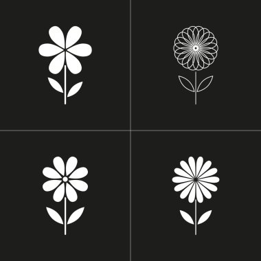 Çiçek - vektör simgesi.