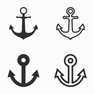 Çapa vektör simgeler.