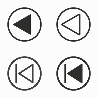 Geriye dönük vektör simgeler.