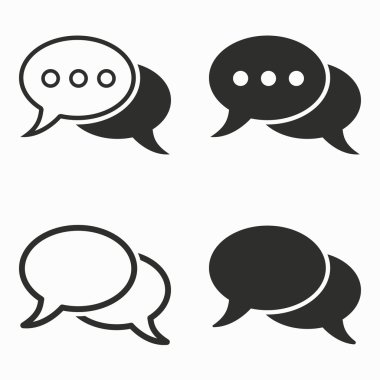 Sohbet vektör simgeler.