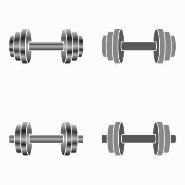 Dumbbell vektör simgeler.