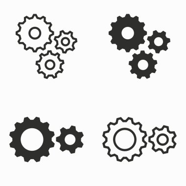 Ayarlar simgeler vektör.