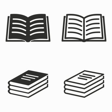 kitap vektör simgeleri.