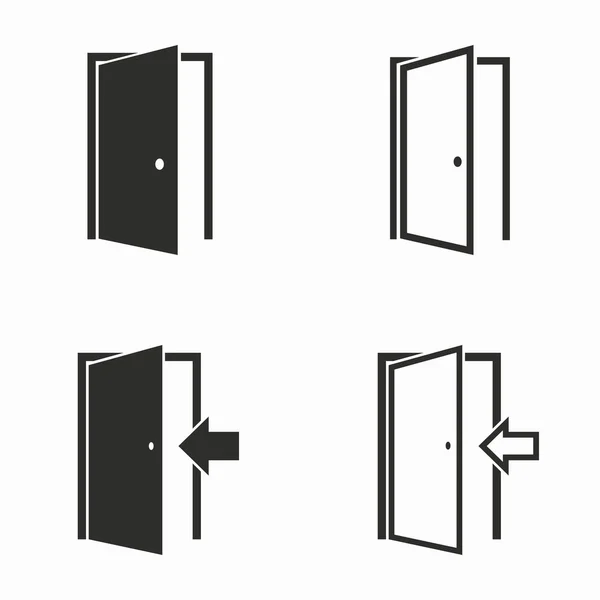 Puerta vector iconos . — Vector de stock